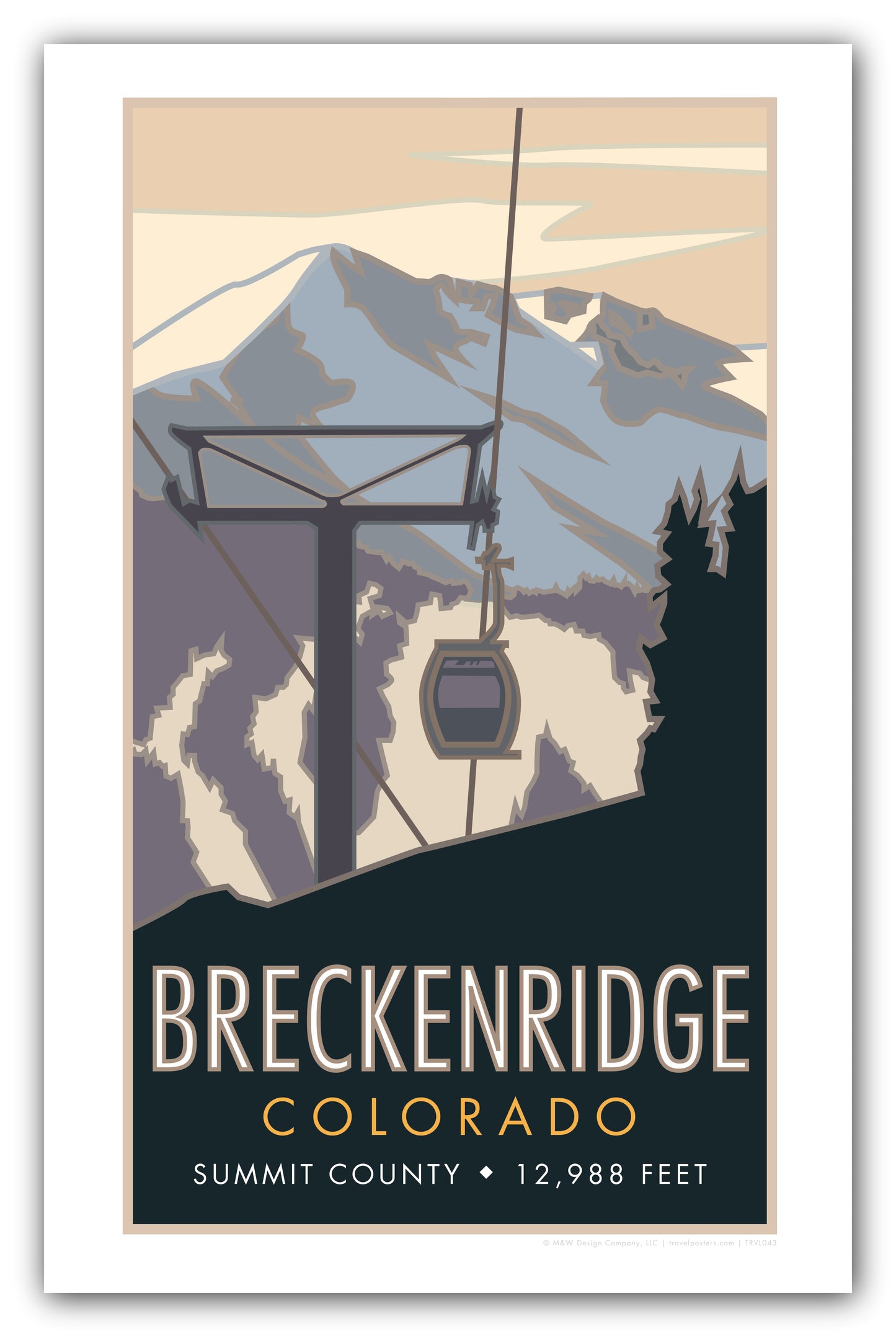 Breckenridge, Colorado, Ski Gondola - Poster