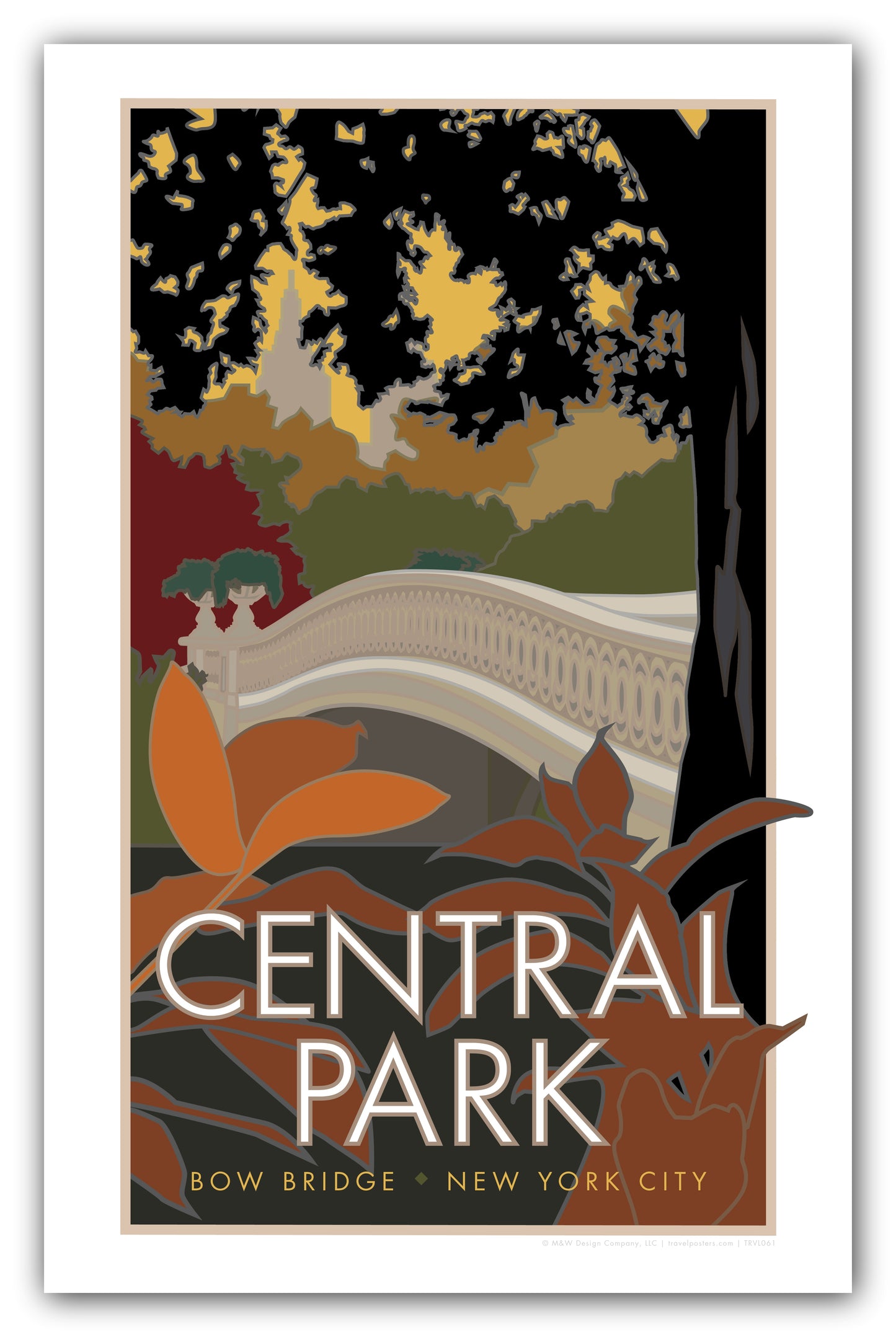 Central Park (Bow Bridge), New York City - Poster