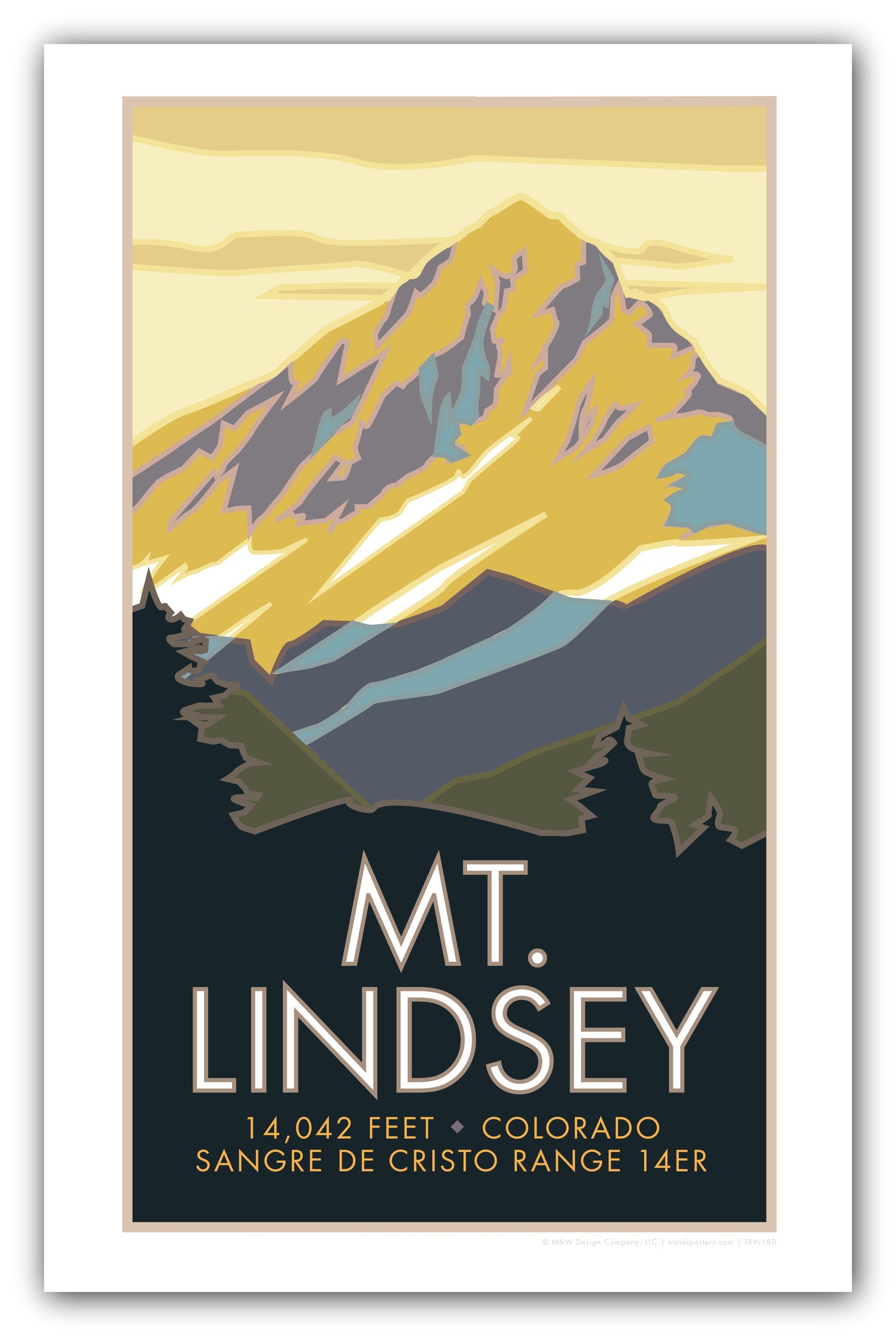 Mt. Lindsey, Colorado - Colorado 14er - Poster