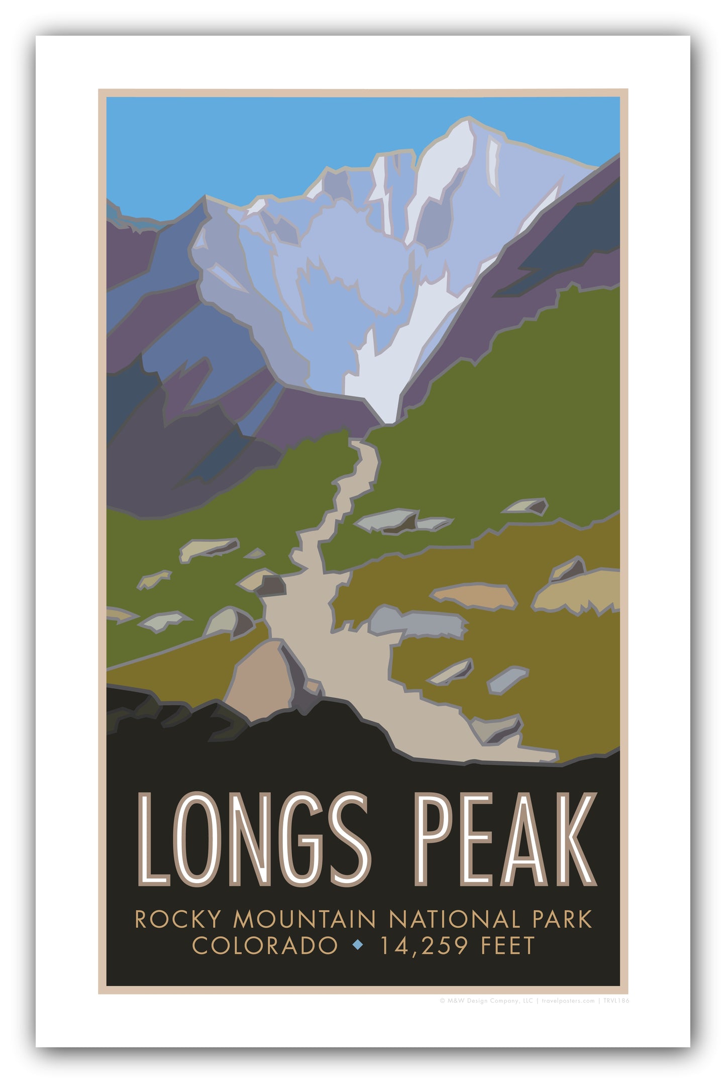 Longs Peak 2, Colorado - Colorado 14er - Poster