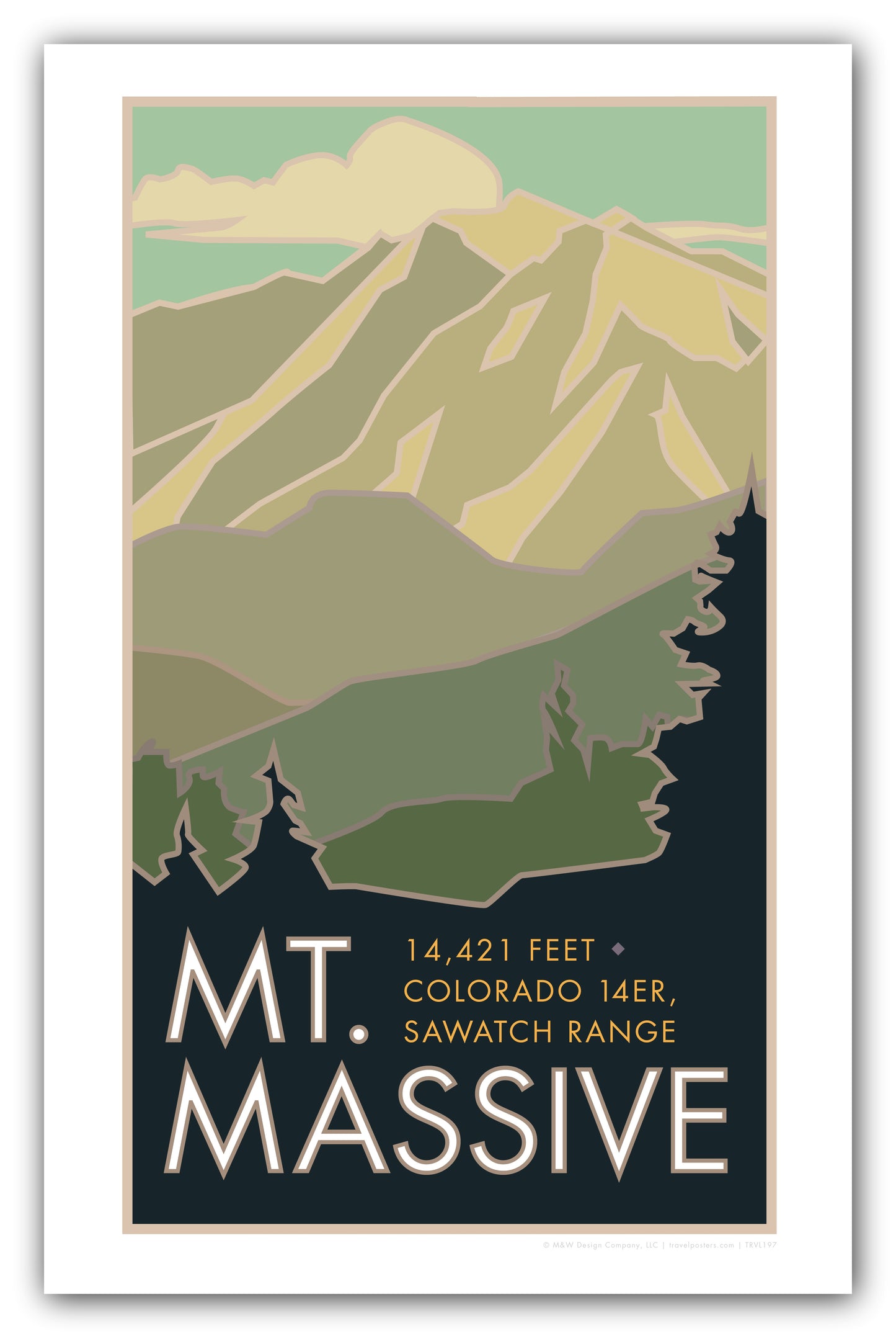 Mt. Massive, Colorado - Colorado 14er - Poster