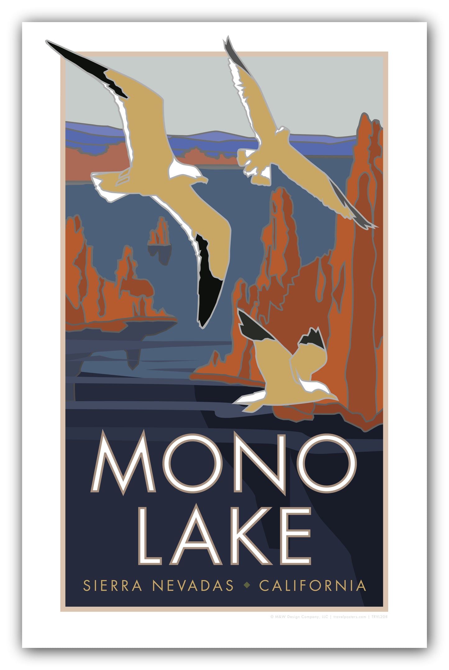 Mono Lake, Sierra Nevadas - California - Poster
