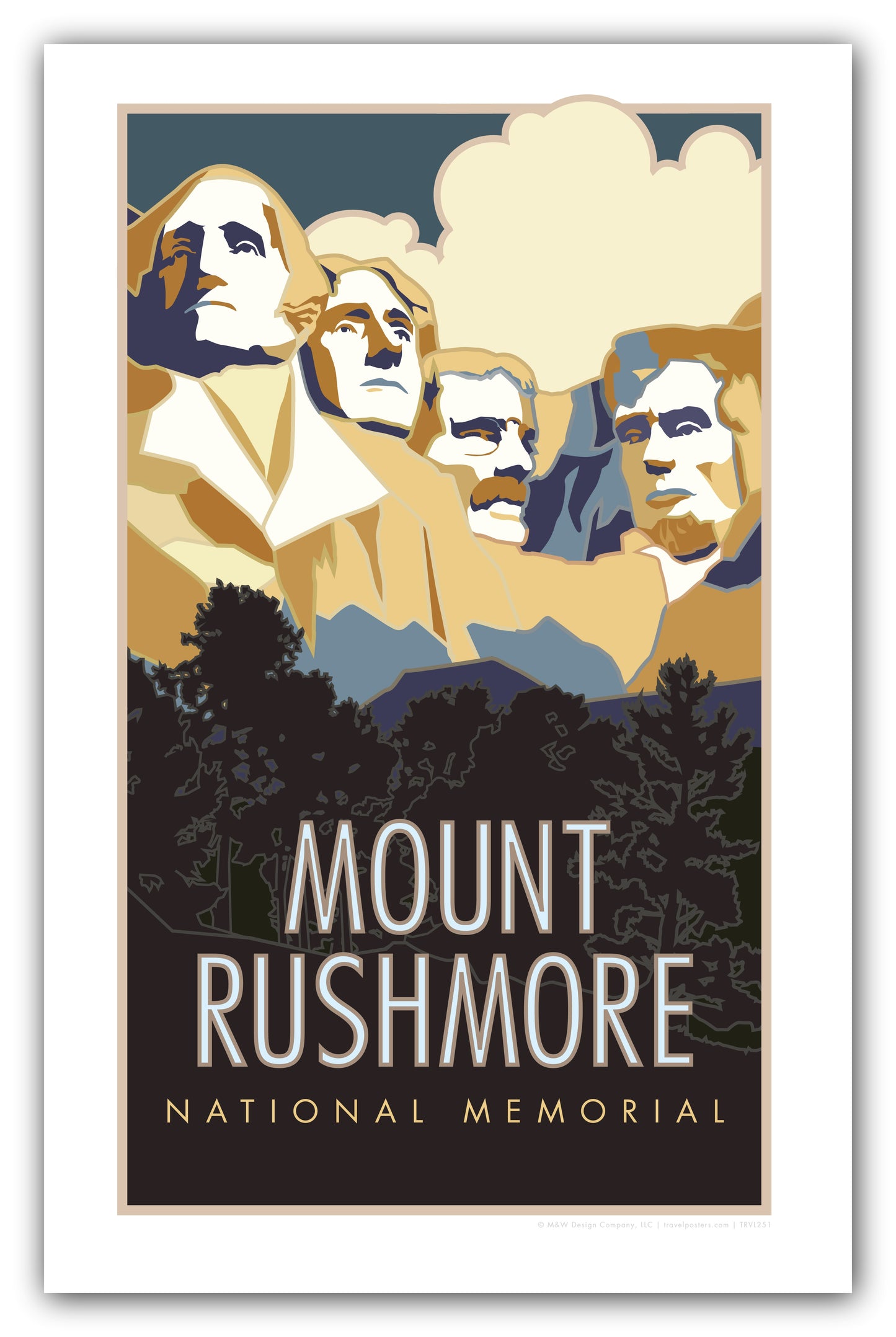 Mt. Rushmore National Memorial, South Dakota - Poster