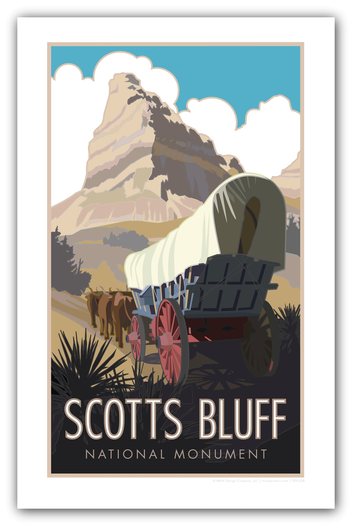 Scotts Bluff National Monument, Nebraska - Poster