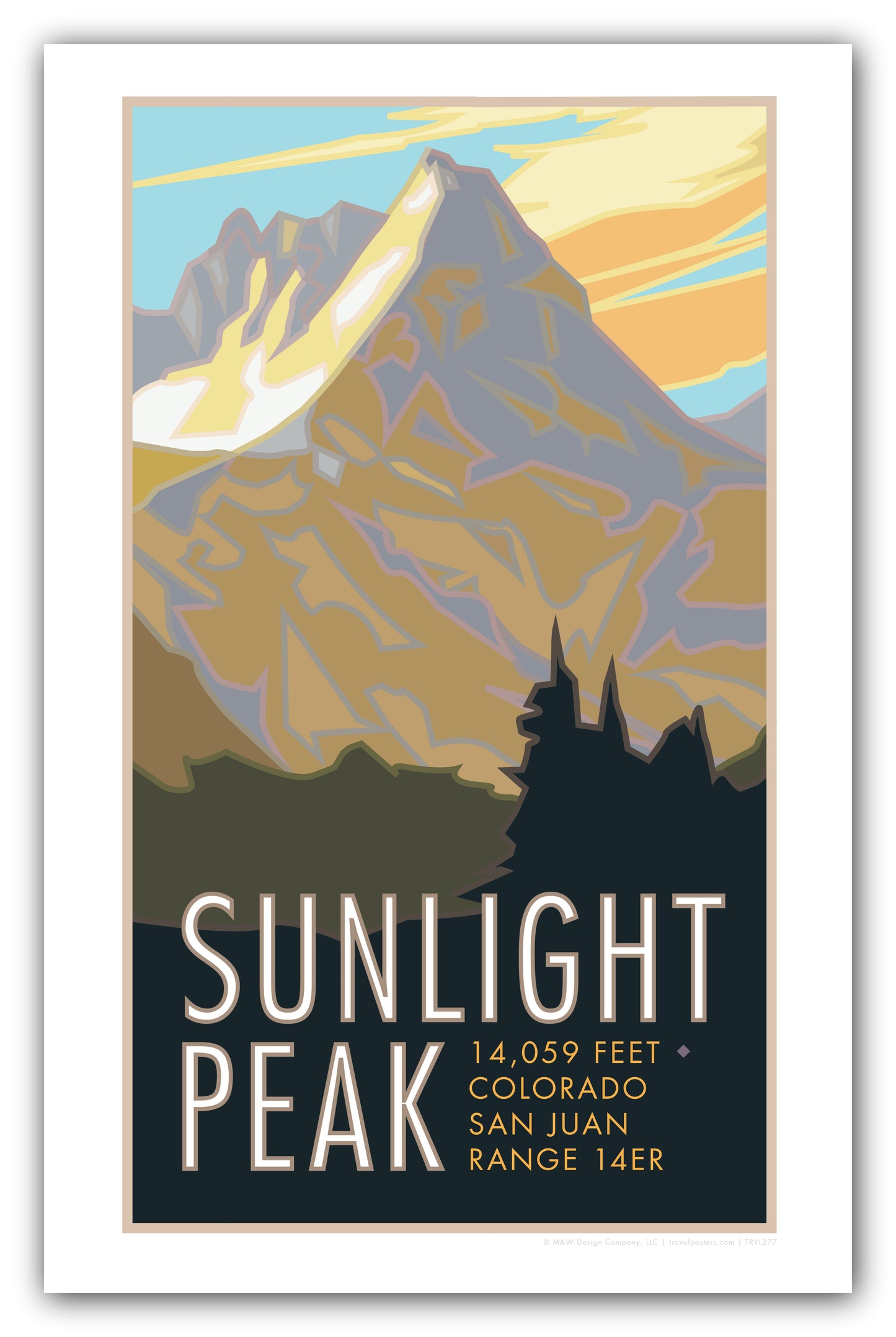Sunlight Peak, Colorado - Colorado 14er - Poster