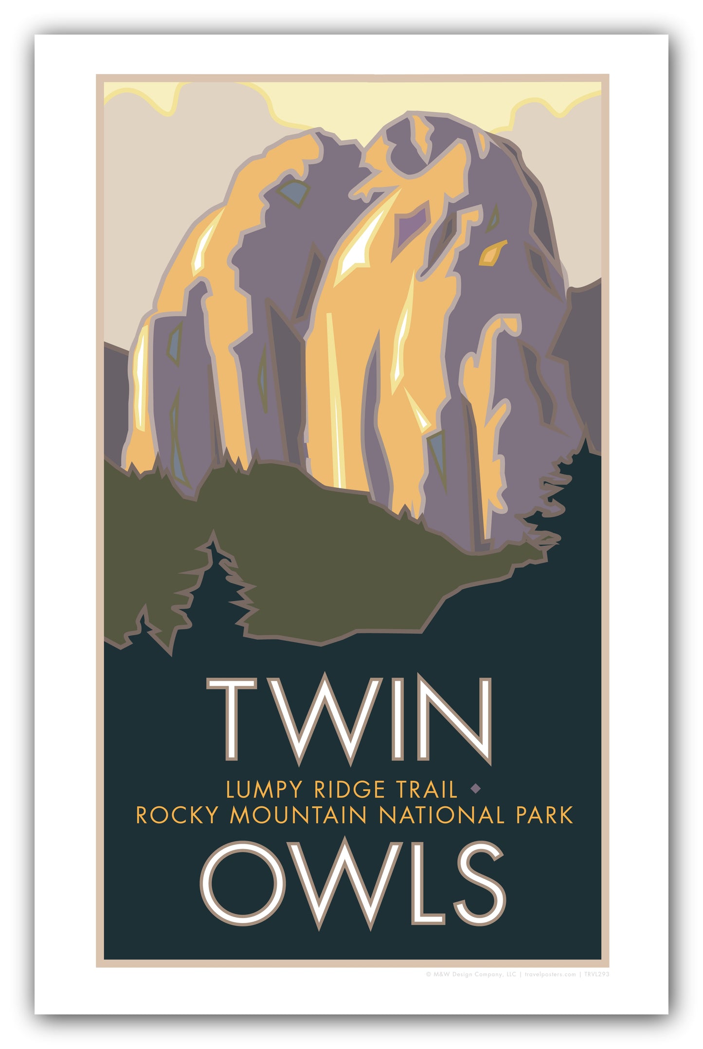 Twin Owls, Rocky Mountain National Park, Colorado - Poster