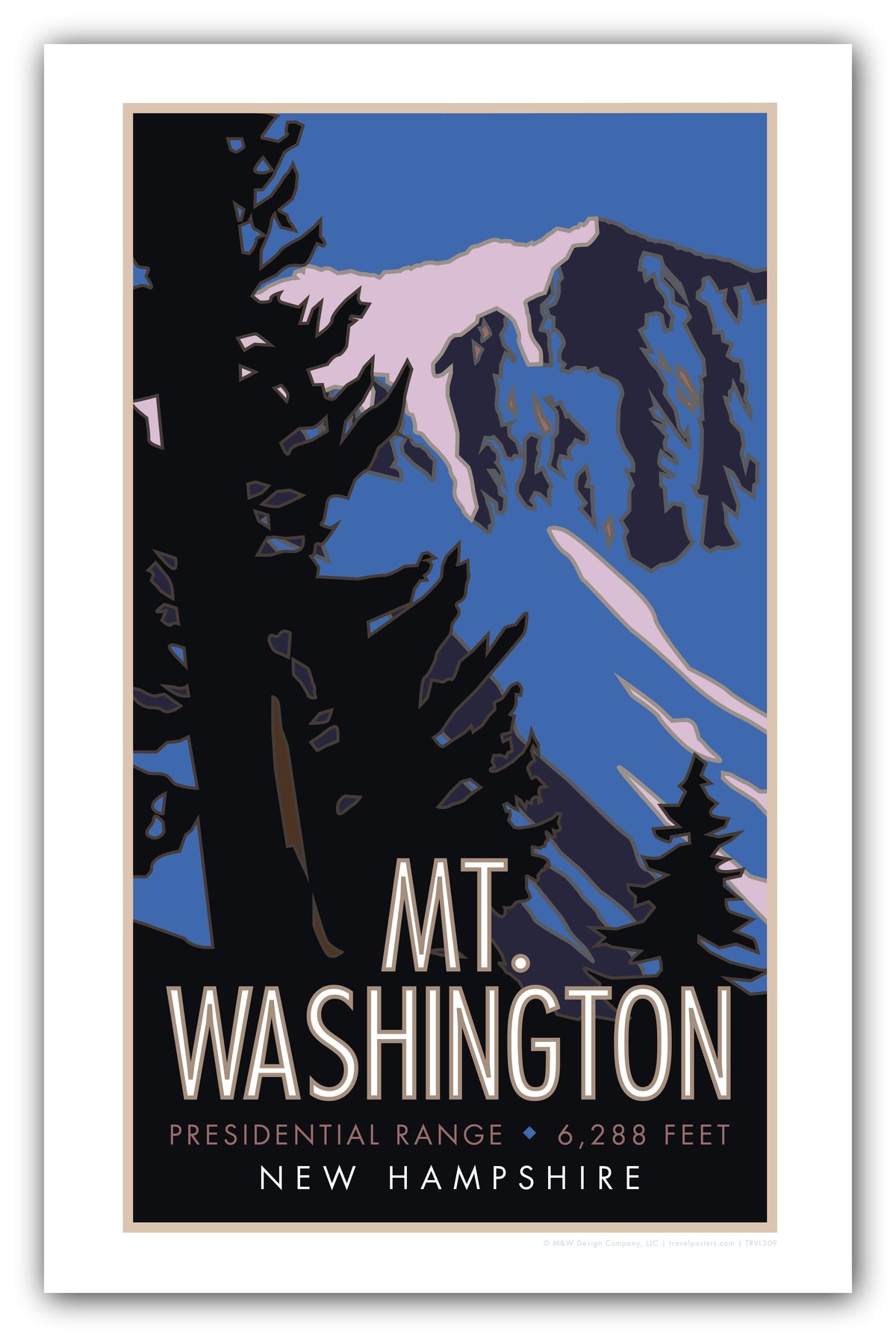 Mount Washington New Hampshire Travel Poster