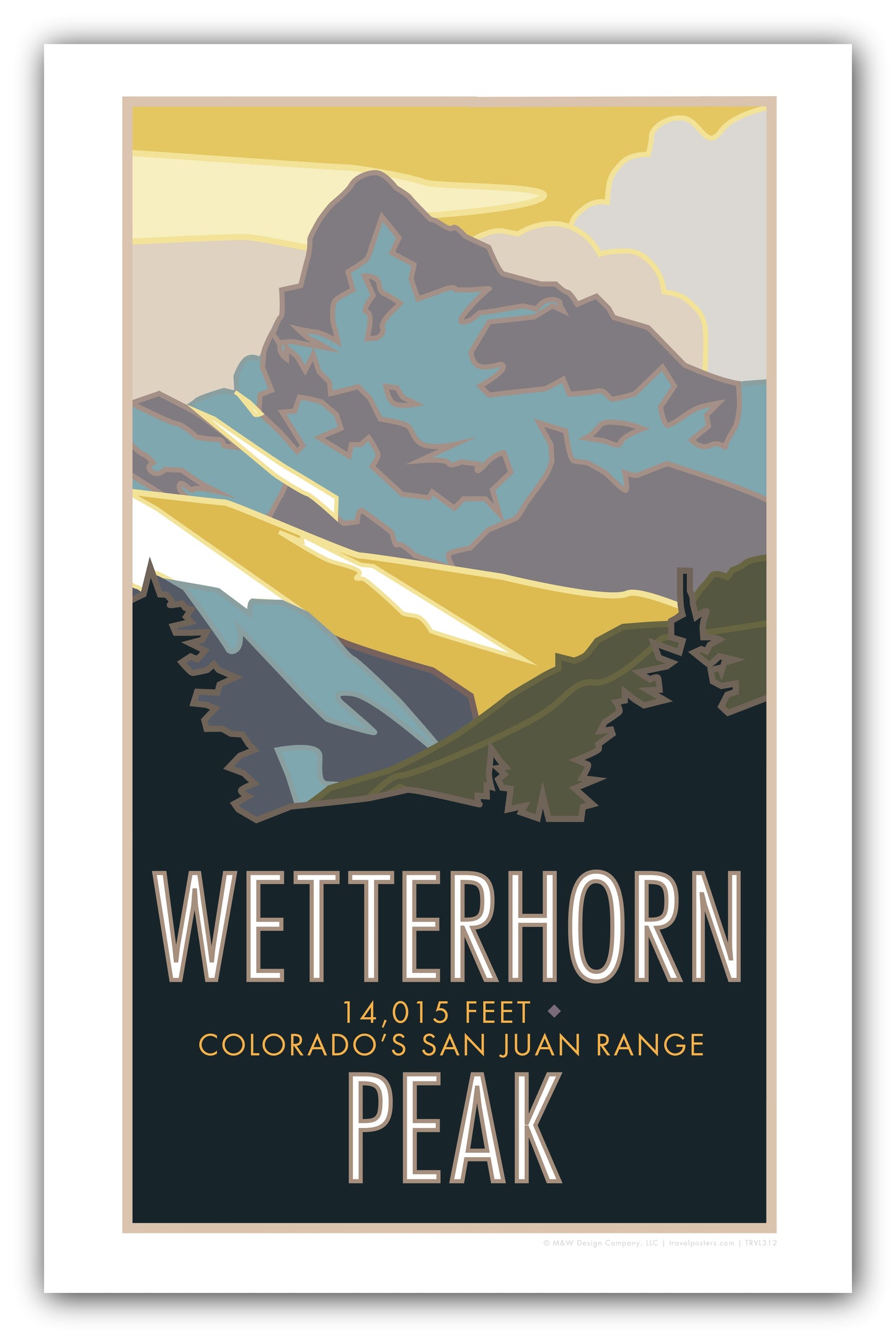Wetterhorn Peak, Colorado - Colorado 14er - Poster