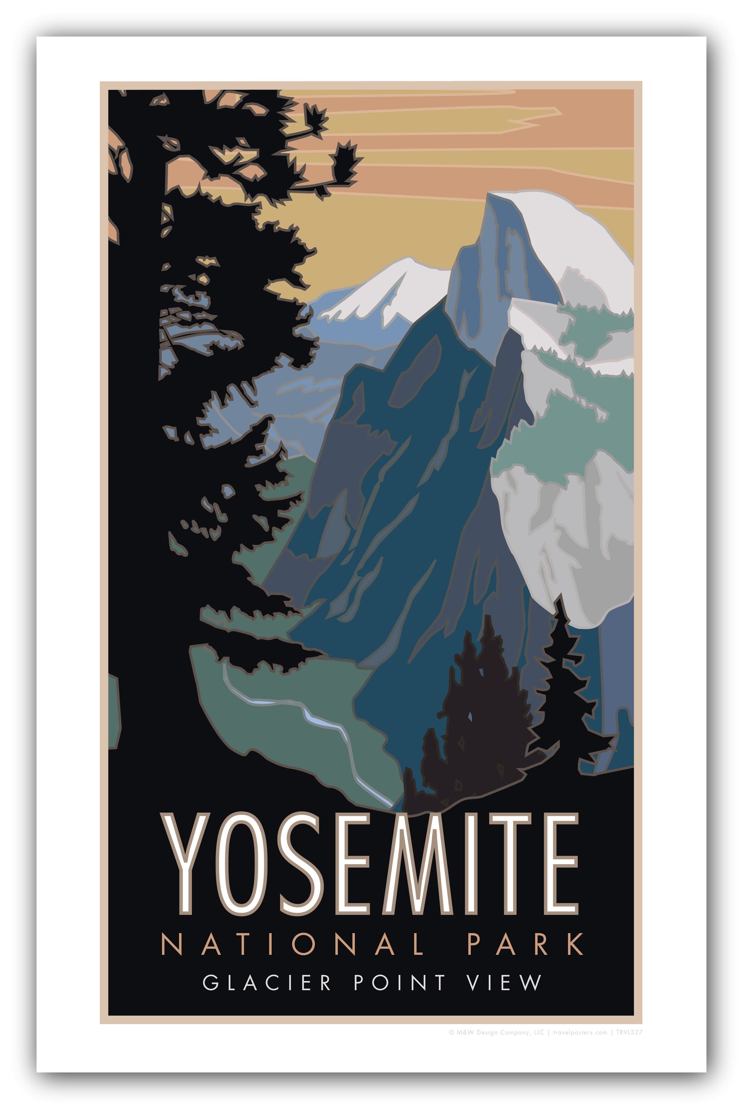 Yosemite National Park (Glacier Point View) - Poster