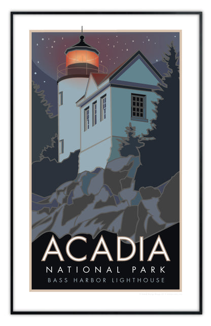 Acadia National Park, Bass Harbor Head Lighthouse, Maine - Poster