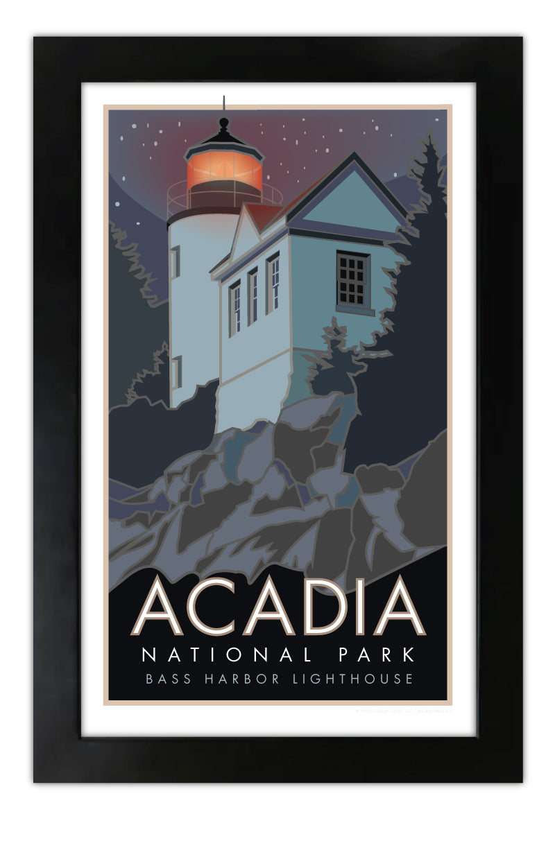 Acadia National Park, Bass Harbor Head Lighthouse, Maine - Poster