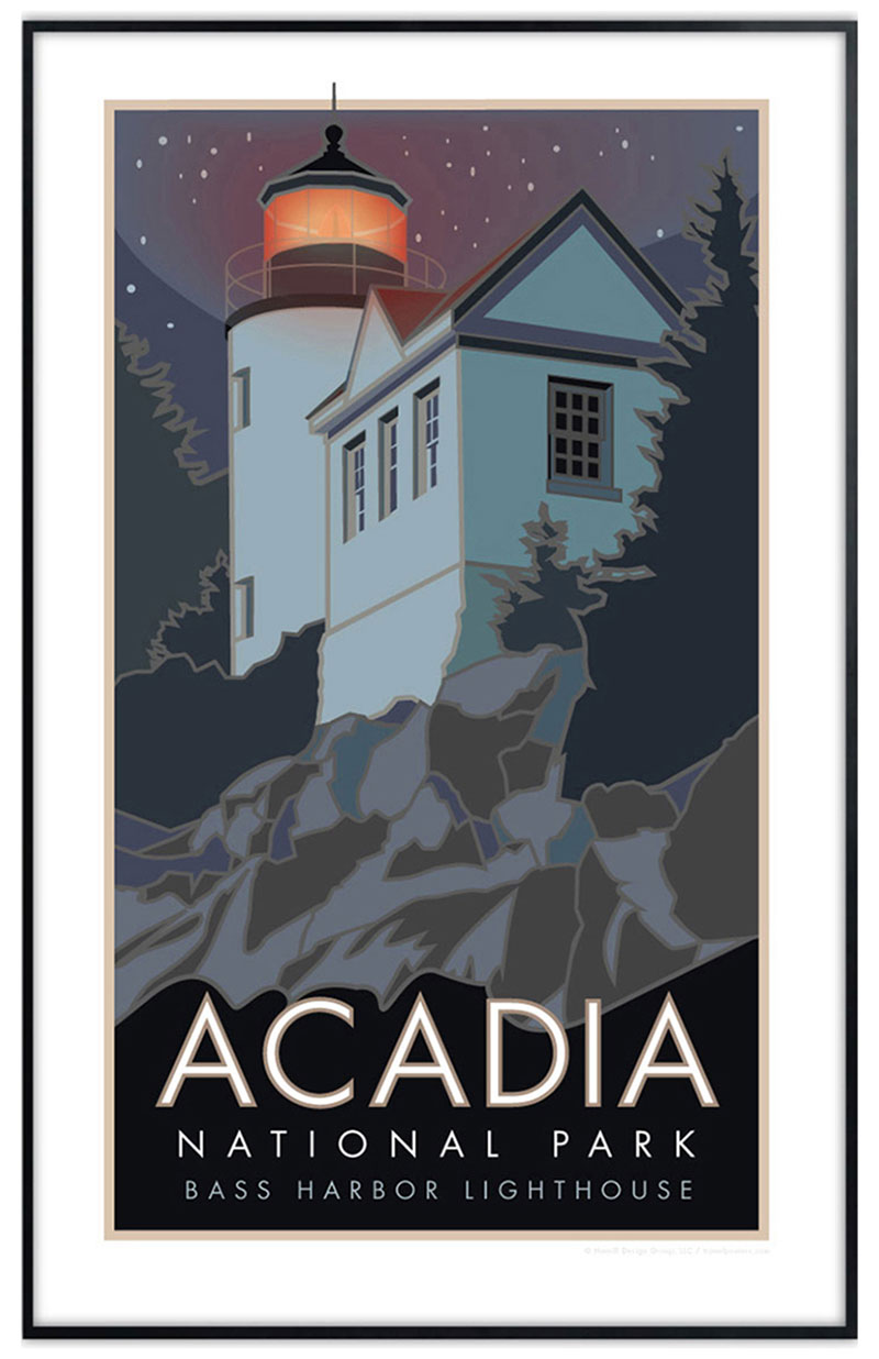 Acadia National Park, Bass Harbor Head Lighthouse, Maine - Poster