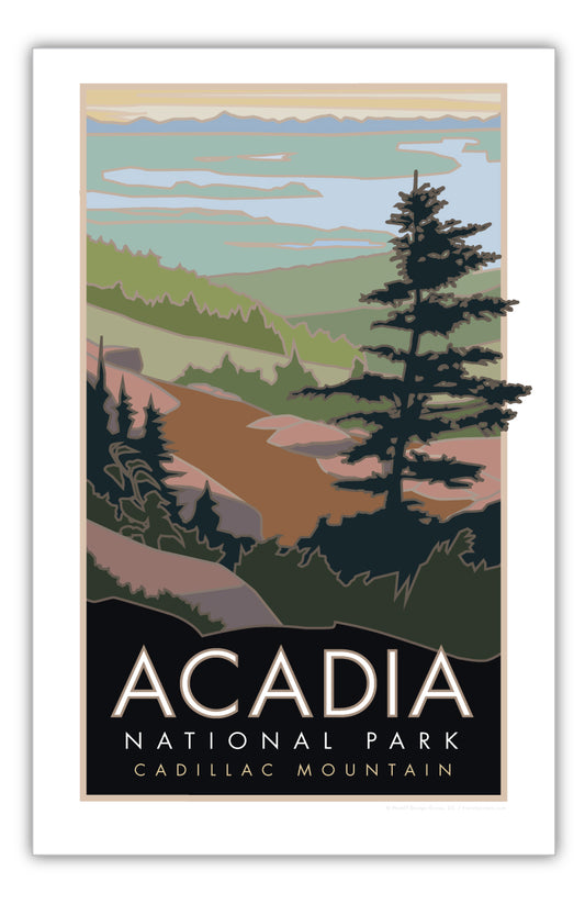 Acadia National Park, Cadillac Mountain, Maine - Poster