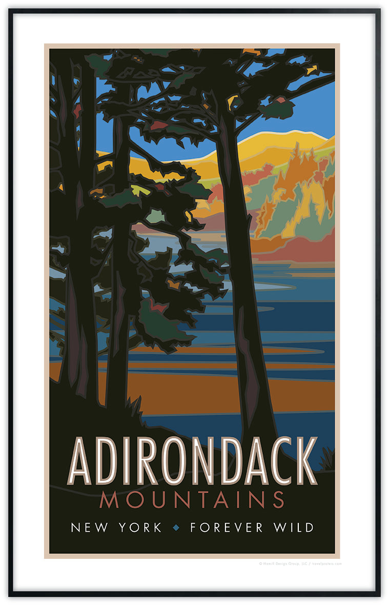 Adirondack Mountains, New York - Poster