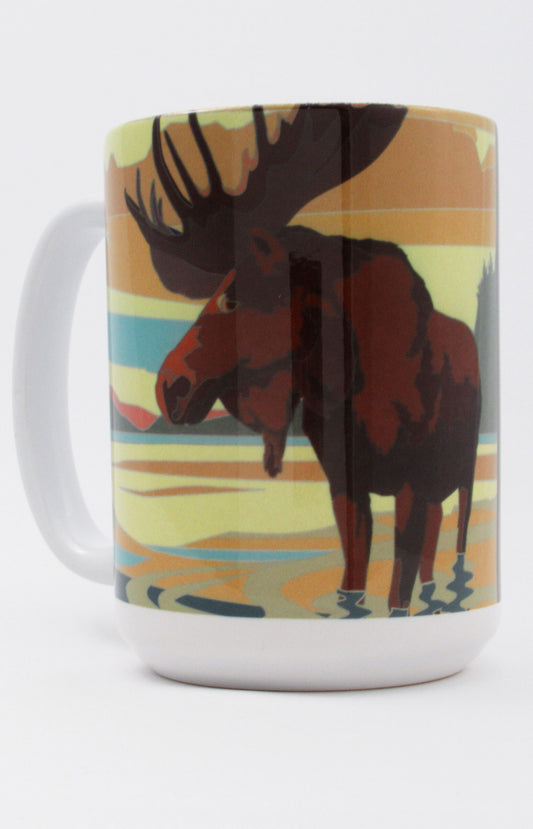 Alaska National Parks, Moose View - 15oz. Ceramic Mug