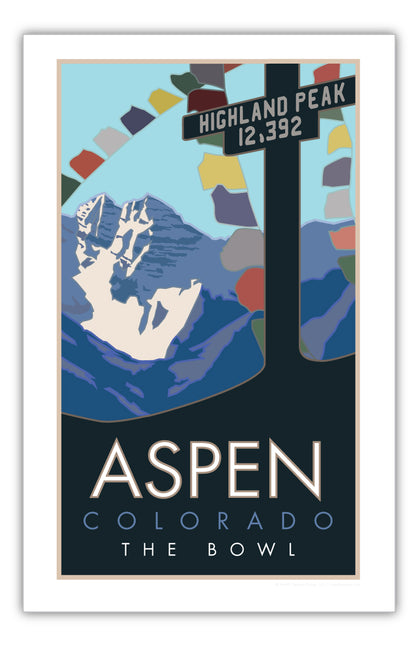 Aspen, Colorado (Highland Peak Bowl) - Poster