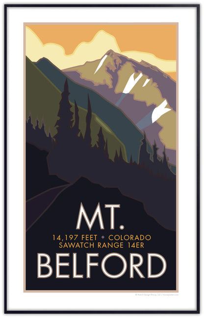 Mt. Belford, Colorado - Colorado 14er - Poster