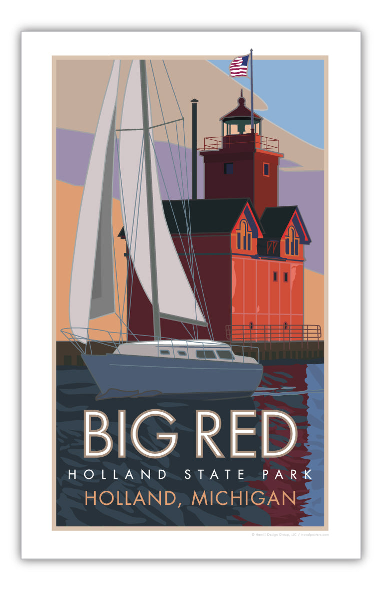 Big Red, Holland State Park, Michigan - Poster