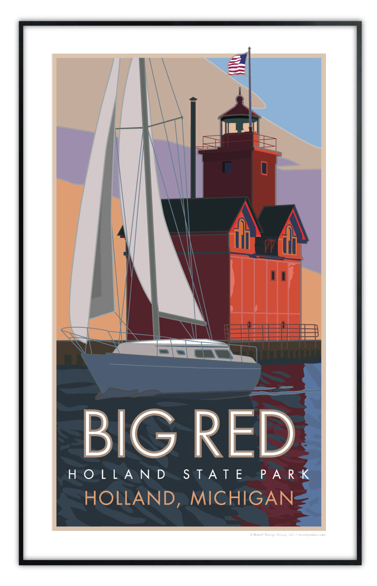 Big Red, Holland State Park, Michigan - Poster