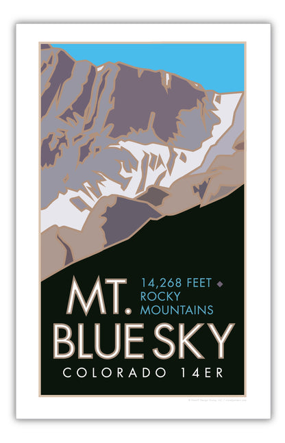 Mt. Blue Sky, Colorado - Colorado 14er - Poster