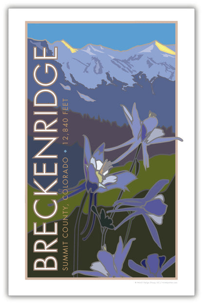 Breckenridge, Colorado - Columbines - Poster