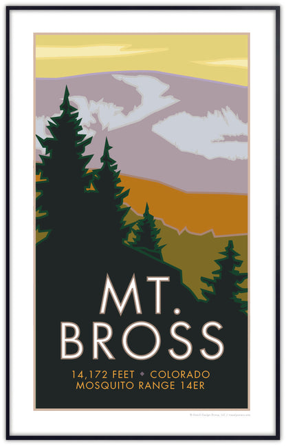 Mt. Bross, Colorado - Colorado 14er - Poster