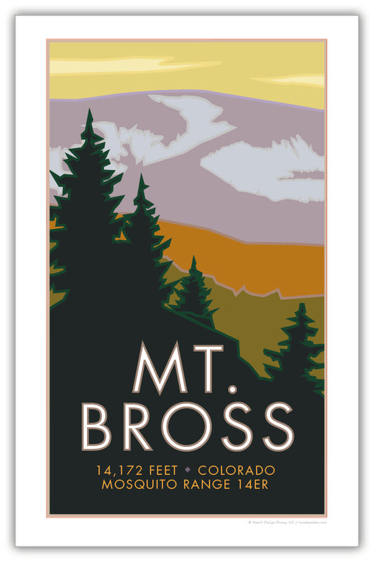 Mt. Bross, Colorado - Colorado 14er - Poster