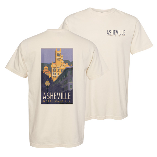 Downtown Ashville - Comfort Colors Heavyweight T-Shirt