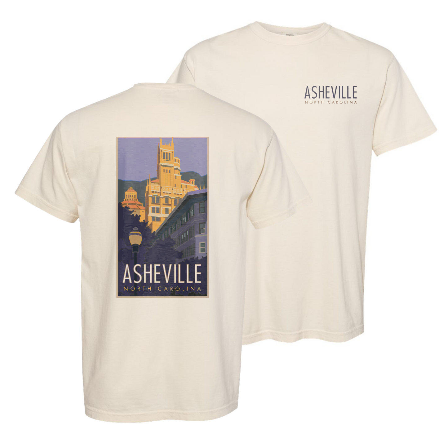 Downtown Ashville - Comfort Colors Heavyweight T-Shirt