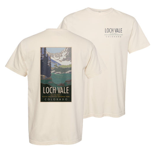 Loch Vale, Rocky Mountain National Park, Colorado - Comfort Colors Heavyweight T-Shirt