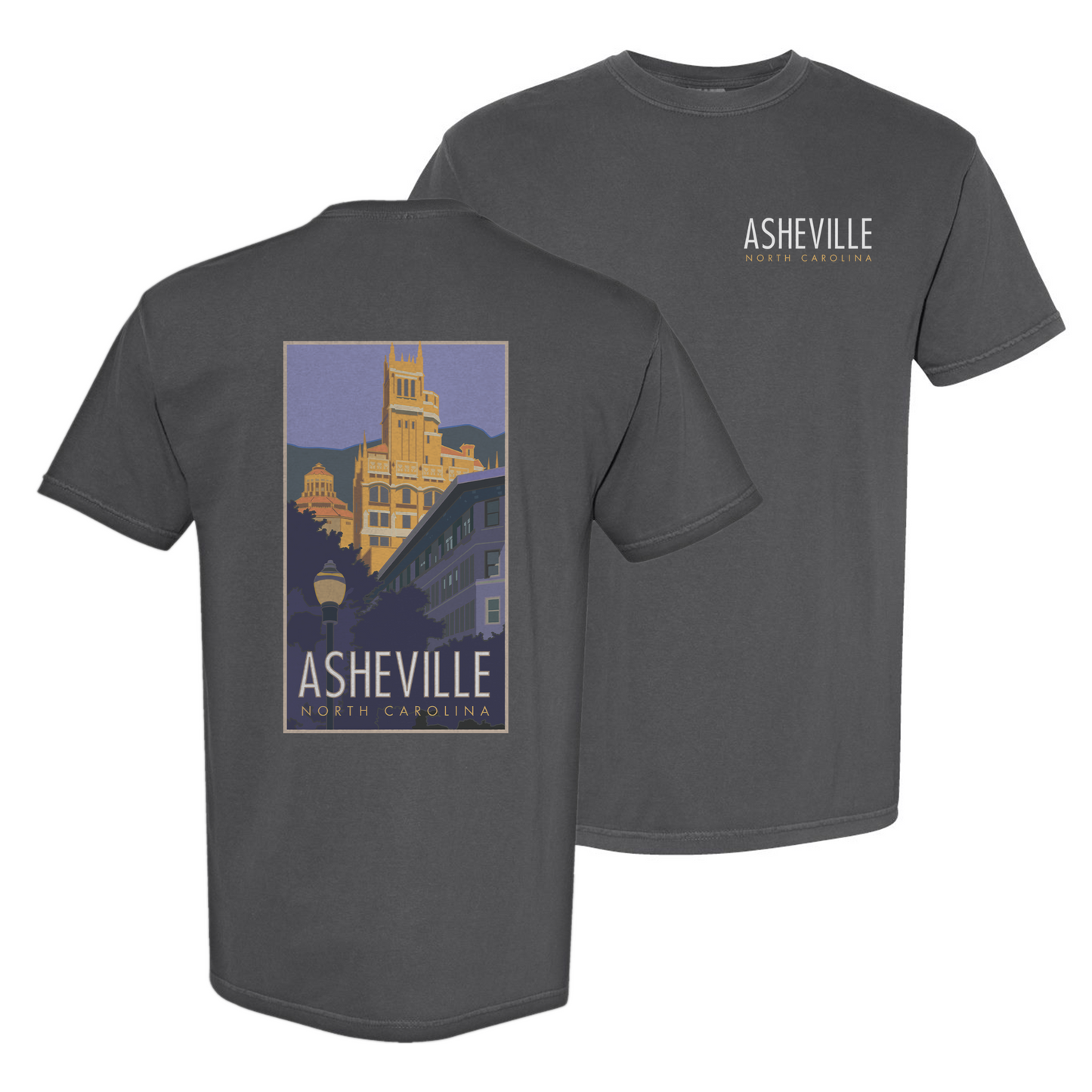 Downtown Ashville - Comfort Colors Heavyweight T-Shirt