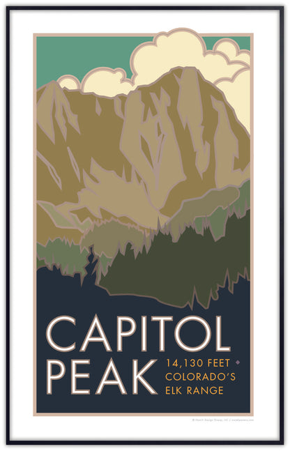 Capitol Peak, Colorado - Colorado 14er - Poster