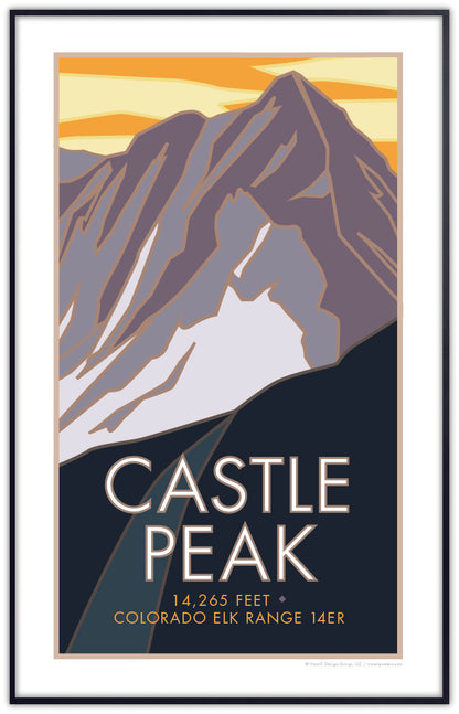 Castle Peak, Colorado - Colorado 14er - Poster