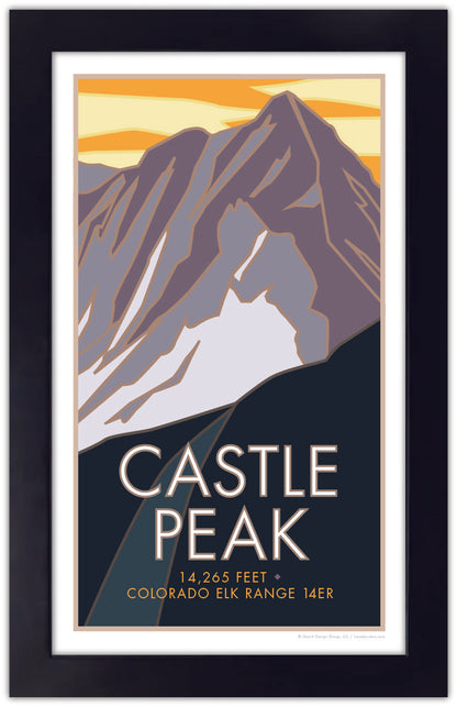 Castle Peak, Colorado - Colorado 14er - Poster