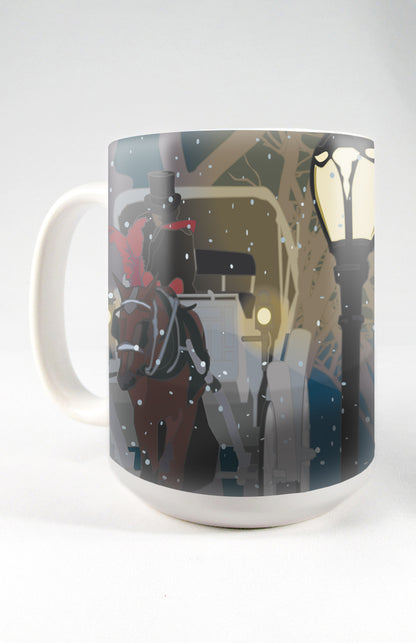 Central Park (Winter Carriage), New York City - 15oz. Ceramic Mug