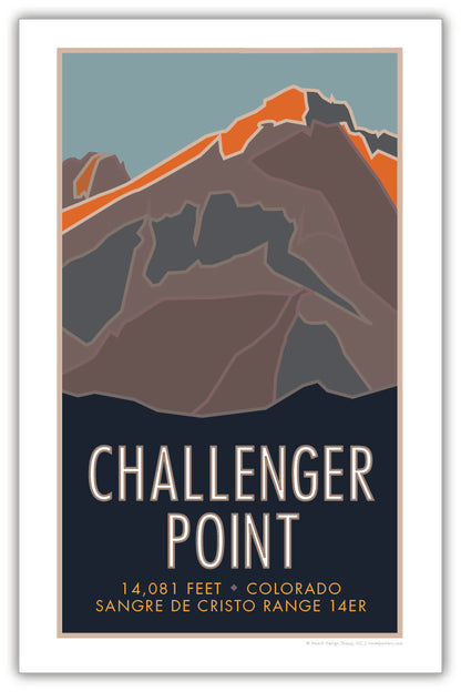 Challenger Point, Colorado - Colorado 14er - Poster