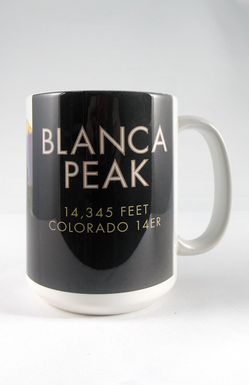 Blanca Peak, Colorado - Colorado 14er - 15oz. Ceramic Mug