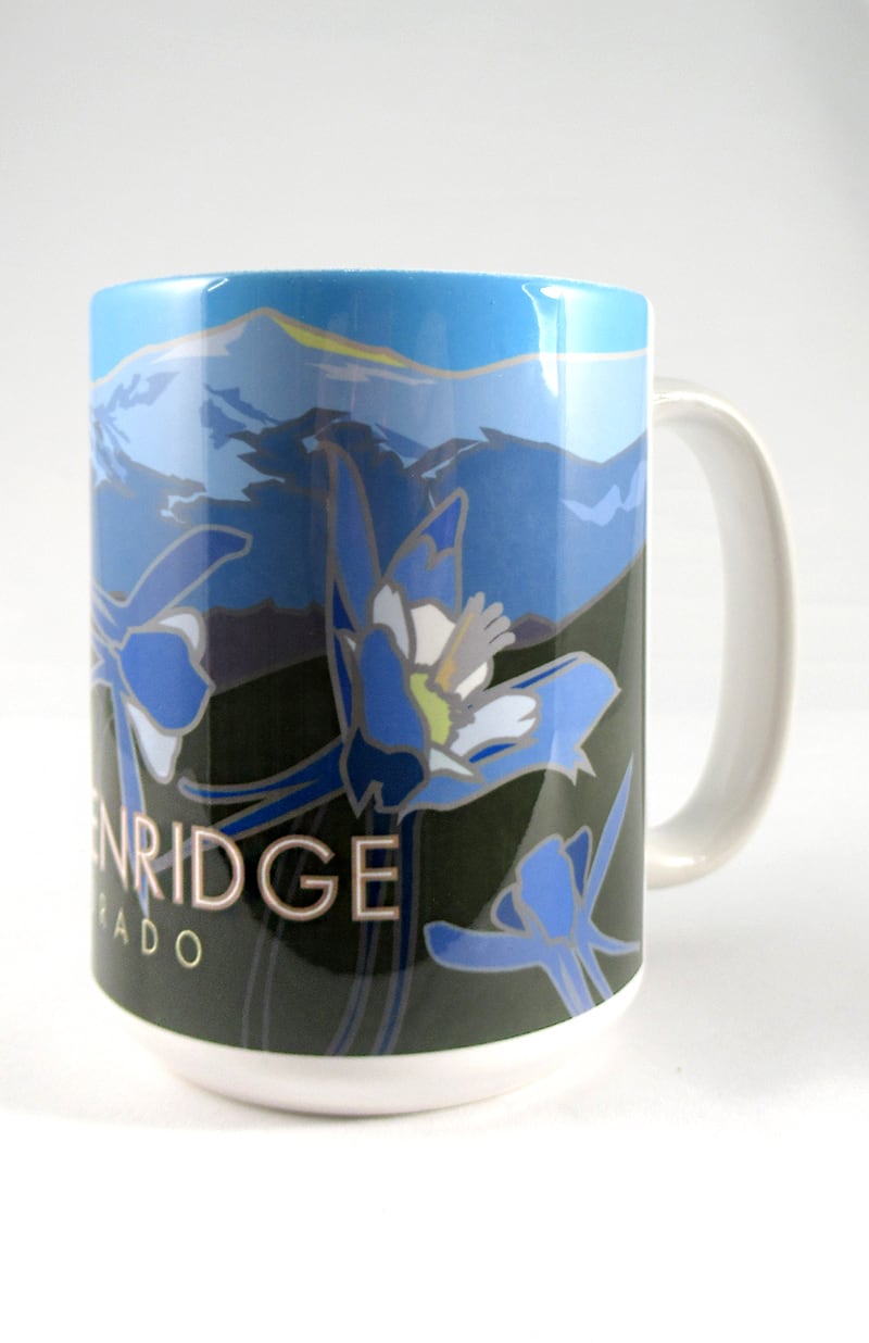 Breckenridge, Colorado - Columbines - 15oz. Ceramic Mug