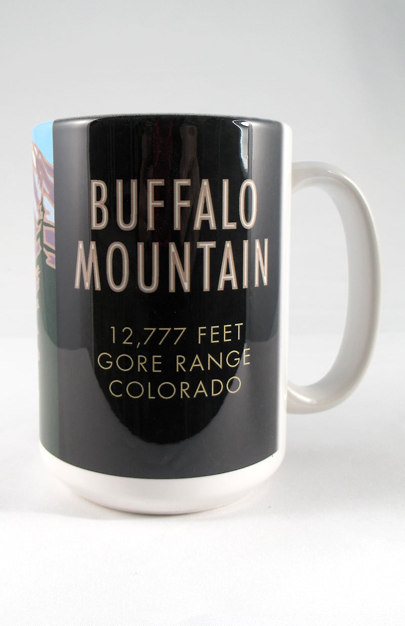 Buffalo Mountain, Summit County Colorado - 15oz. Ceramic Mug