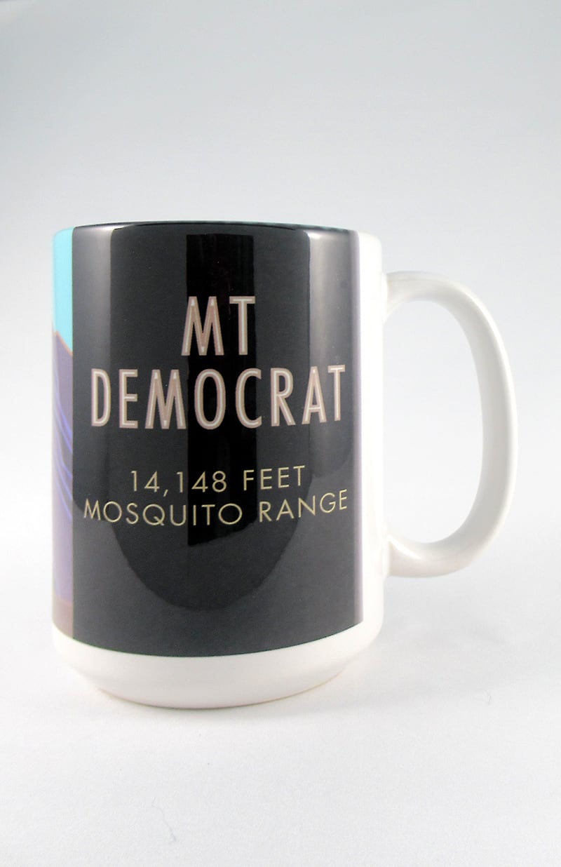 Mt. Democrat, Colorado - Colorado 14er - 15oz. Ceramic Mug