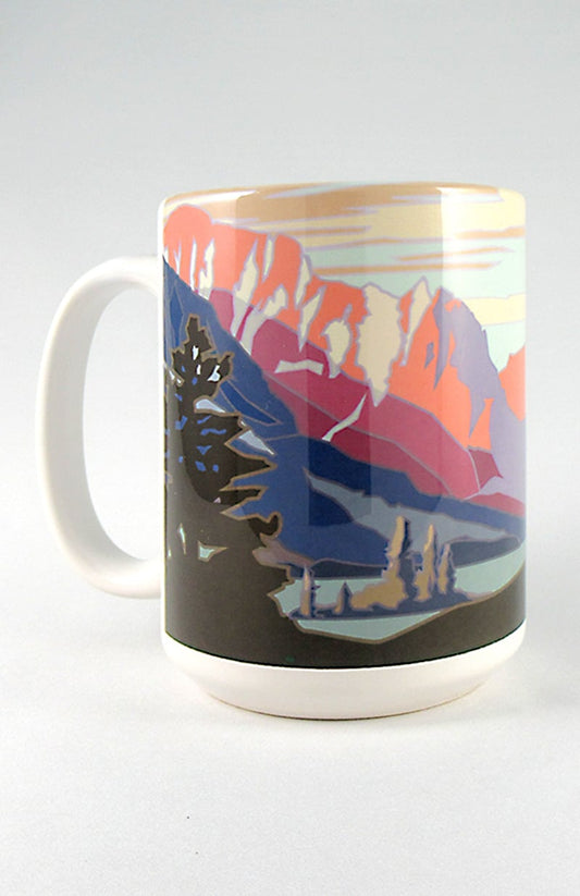 Glacier National Park (St. Mary's Lake), Montana - 15oz. Ceramic Mug