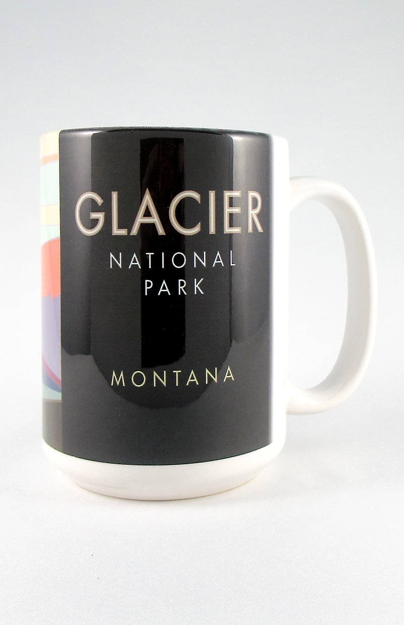 Glacier National Park (St. Mary's Lake), Montana - 15oz. Ceramic Mug