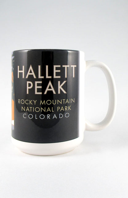 Hallett Peak, Rocky Mountain National Park, Colorado - 15oz. Ceramic Mug