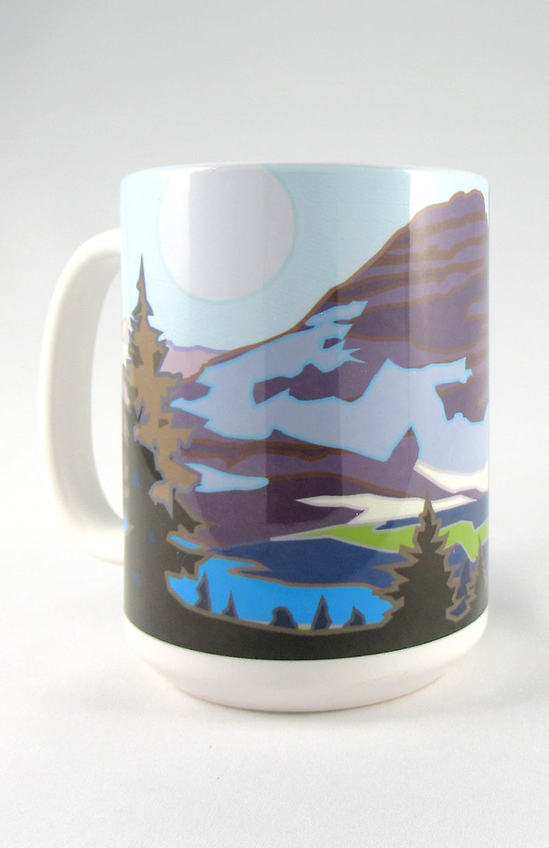 Logan Pass (Glacier National Park) Montana - 15oz. Ceramic Mug