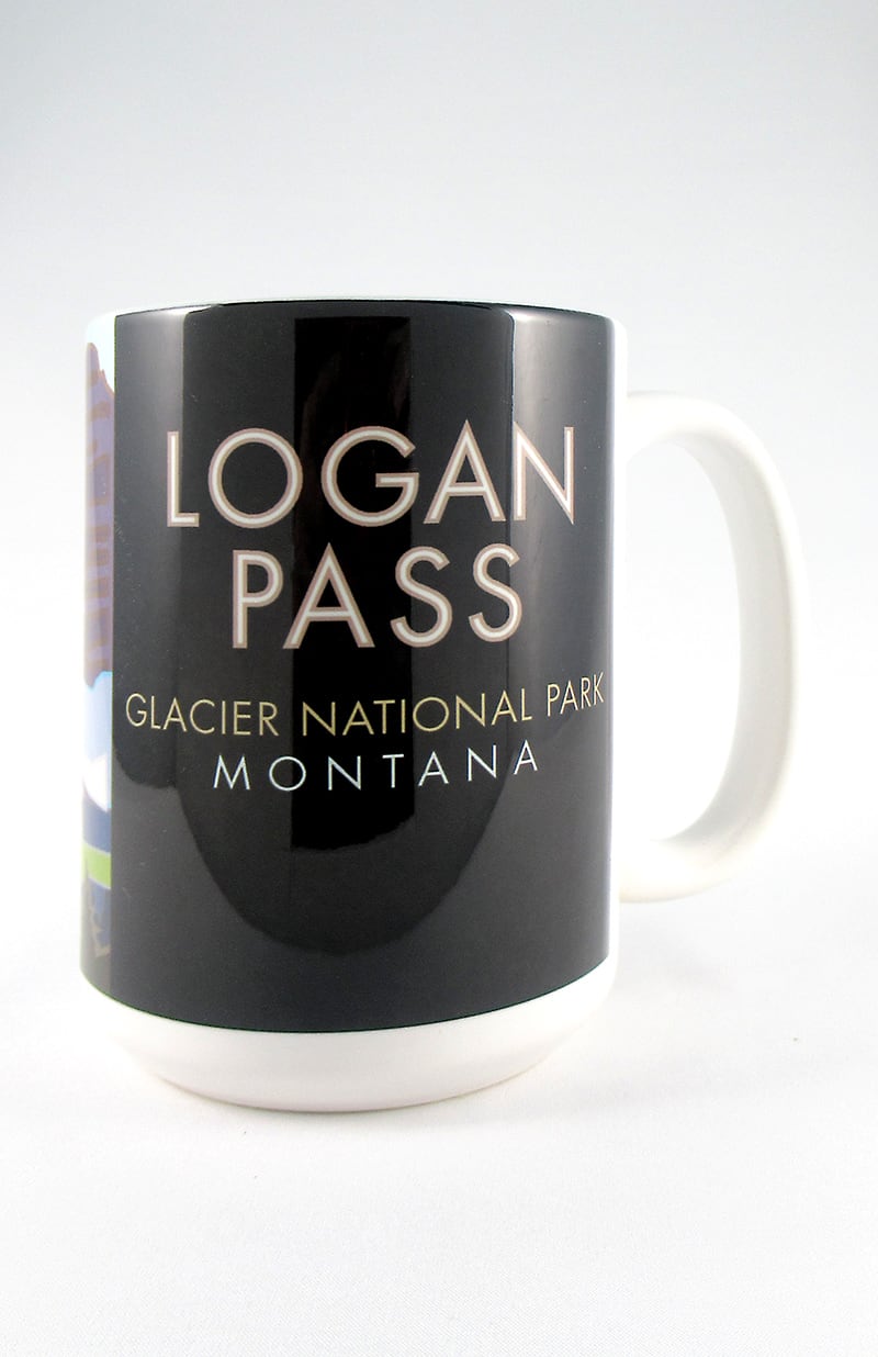 Logan Pass (Glacier National Park) Montana - 15oz. Ceramic Mug