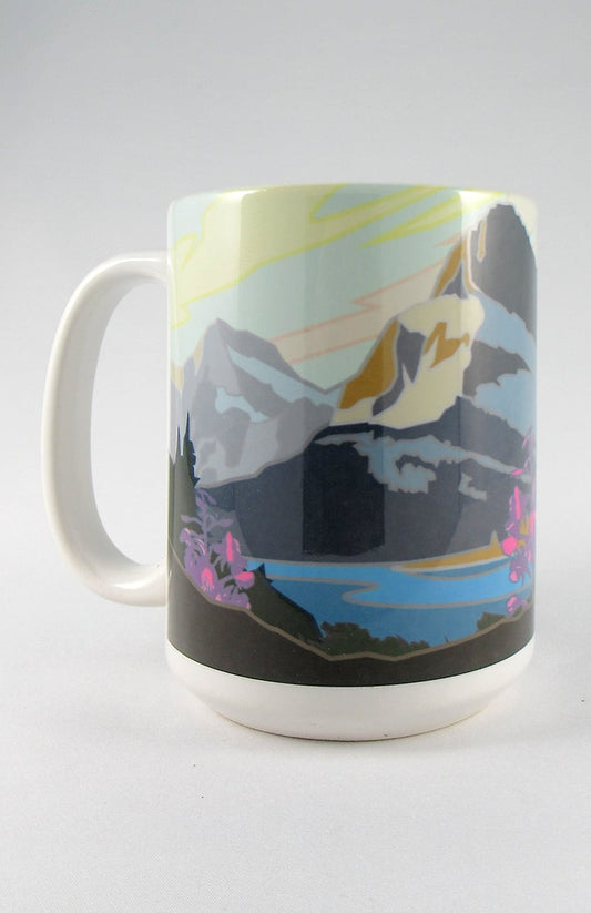 Many Glacier (Glacier National Park) Montana - 15oz. Ceramic Mug