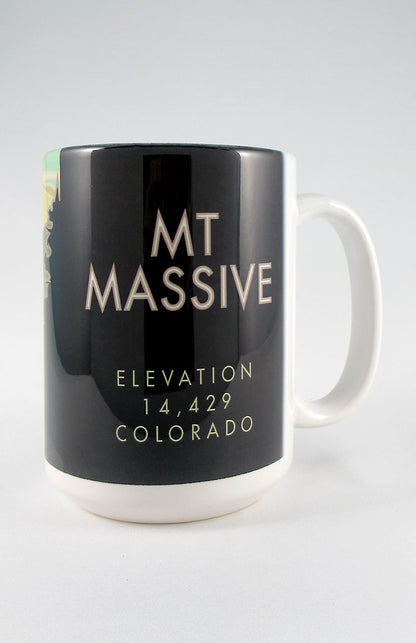 Mt. Massive, Colorado - Colorado 14er - 15oz. Ceramic Mug