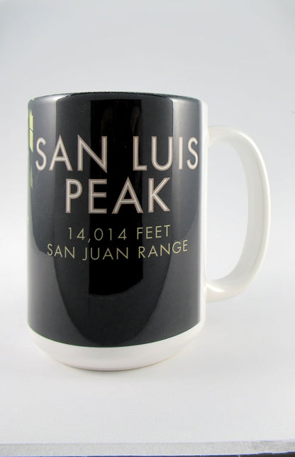 San Luis Peak, Colorado - Colorado 14er - 15oz. Ceramic Mug