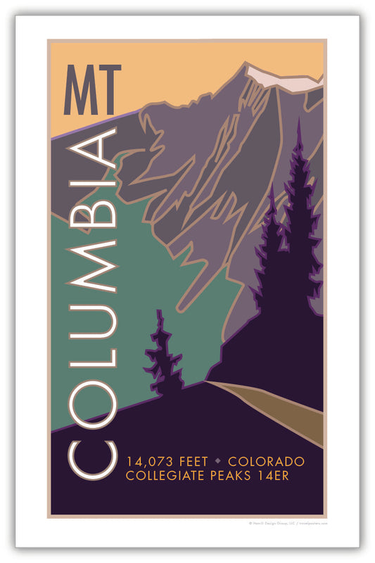 Mount Columbia, Colorado - Colorado 14er - Poster