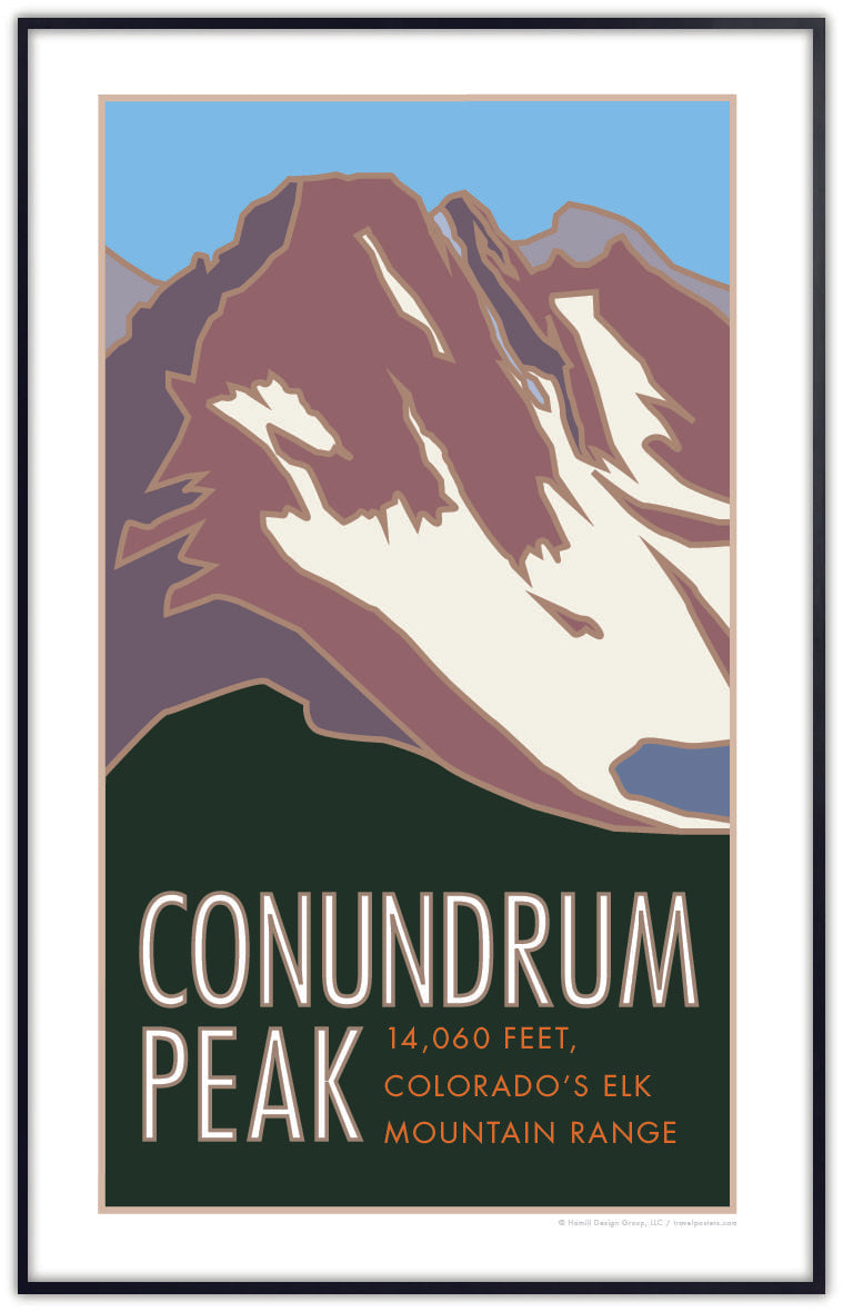 Conundrum Peak, Colorado - Colorado 14er - Poster